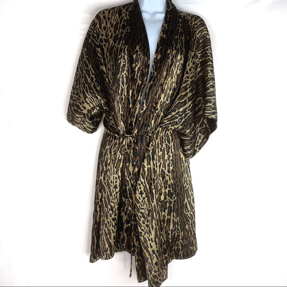 Morgan Taylor Intimates Animal Print Silky Robe